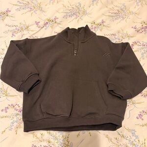 Zara Kids Charcoal Half-Zip Sweatshirt